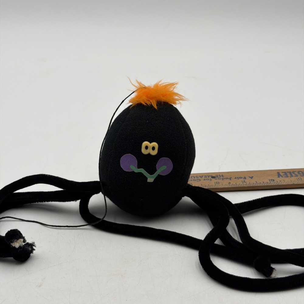 Vintage 1985 Hallmark Hanging Halloween 12" Plush Spider Decoration